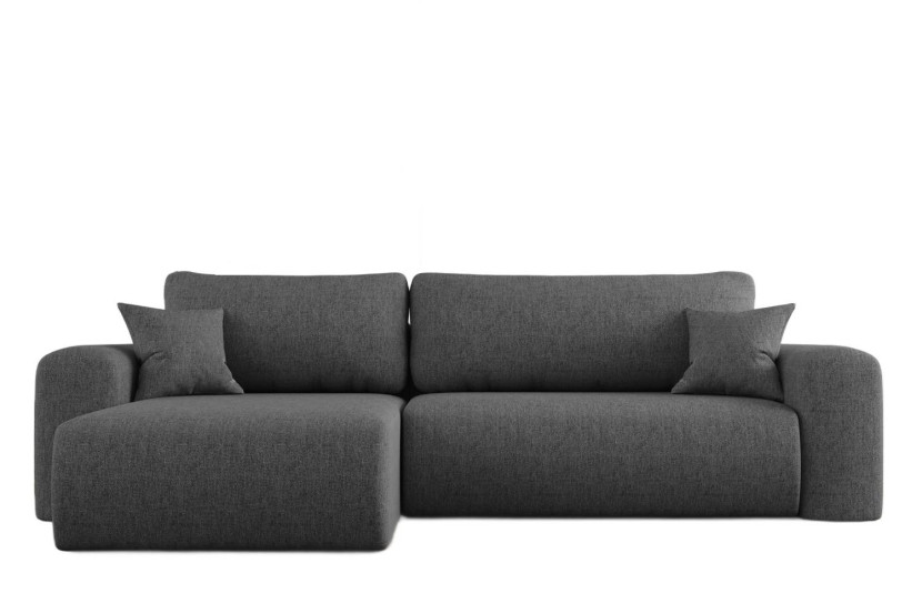 Sofa w kształcie L CAPRI narożnik, tkanina Verita, Stalowy Lewy 649647