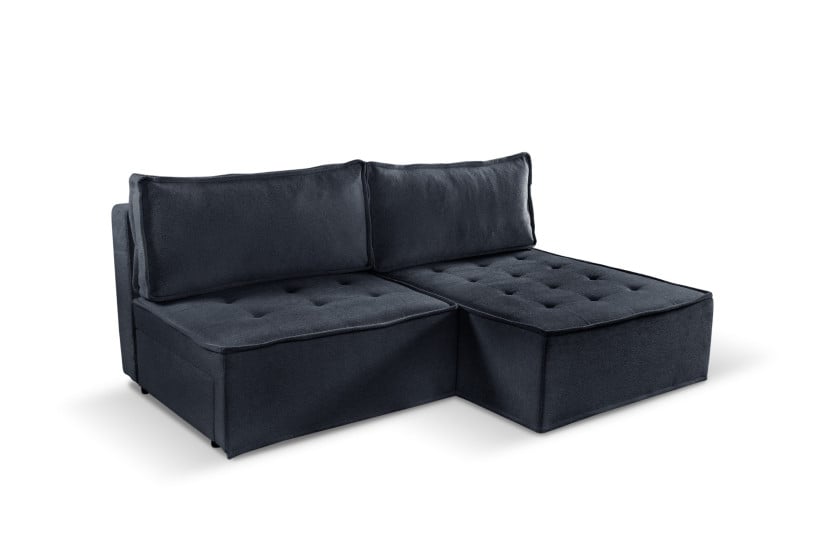 Sofa w kształcie L mini BOHOO, tkanina Raven, Grafitowy Prawostronny 748951