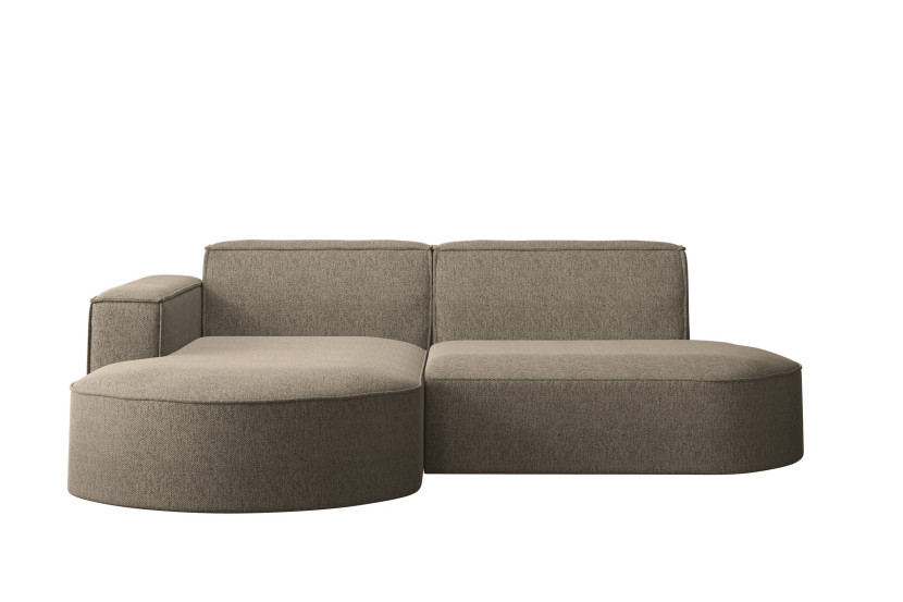 Sofa w kształcie L MODENA Studio, tkanina Verita, Ciepły beż Lewostronny 662105