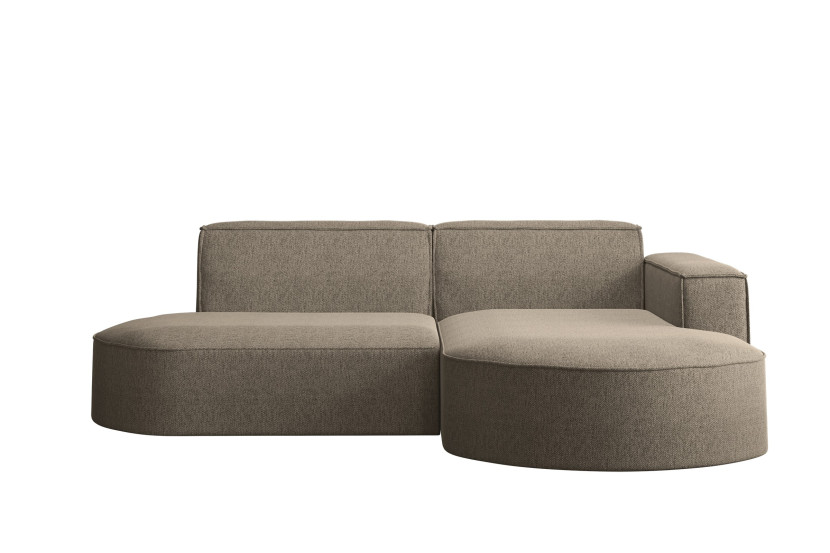 Sofa w kształcie L MODENA Studio, tkanina Verita, Ciepły beż Prawostronny 662099