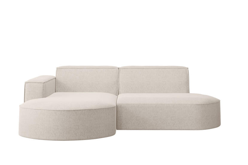 Sofa w kształcie L MODENA Studio, tkanina Verita, Ecru Lewostronny 662123