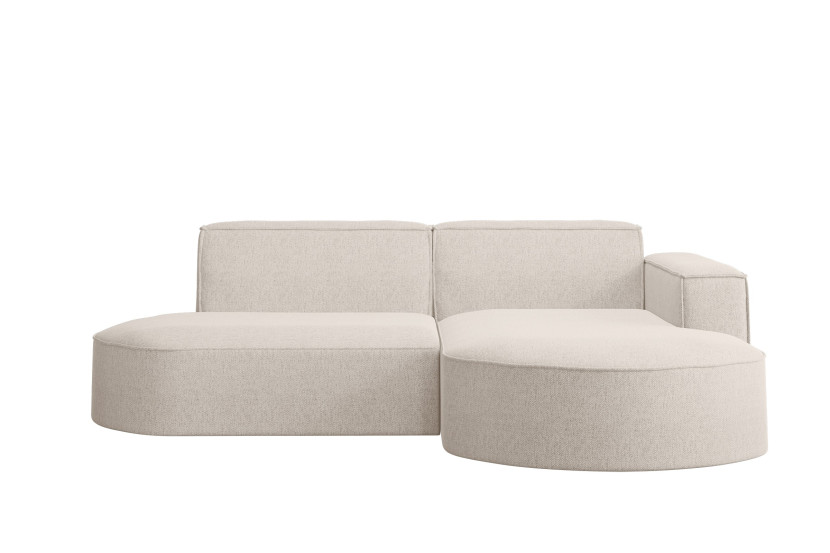 Sofa w kształcie L MODENA Studio, tkanina Verita, Ecru Prawostronny 662106