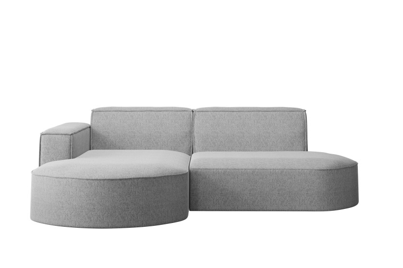 Sofa w kształcie L MODENA Studio, tkanina Verita, Szary Lewostronny 662102