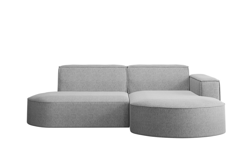 Sofa w kształcie L MODENA Studio, tkanina Verita, Szary Prawostronny 662113