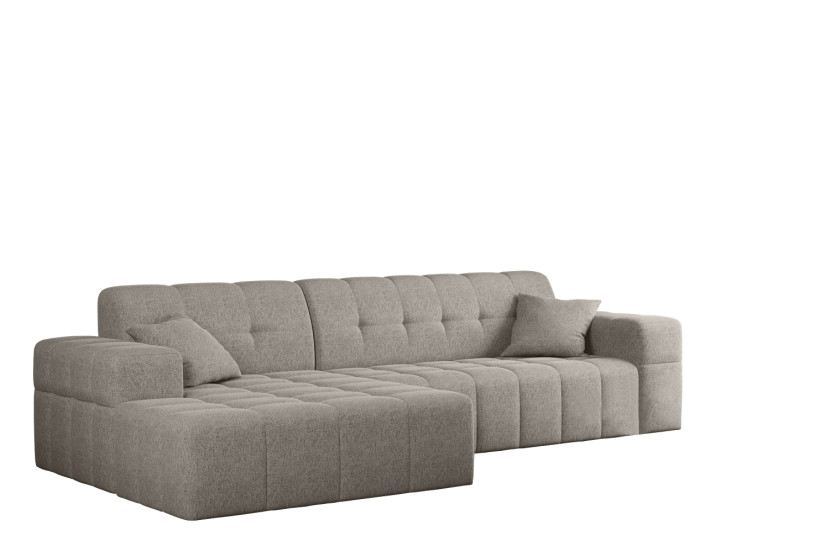 Sofa w kształcie L NIMES, tkanina Verita Ciepły beż Lewostronny 662942