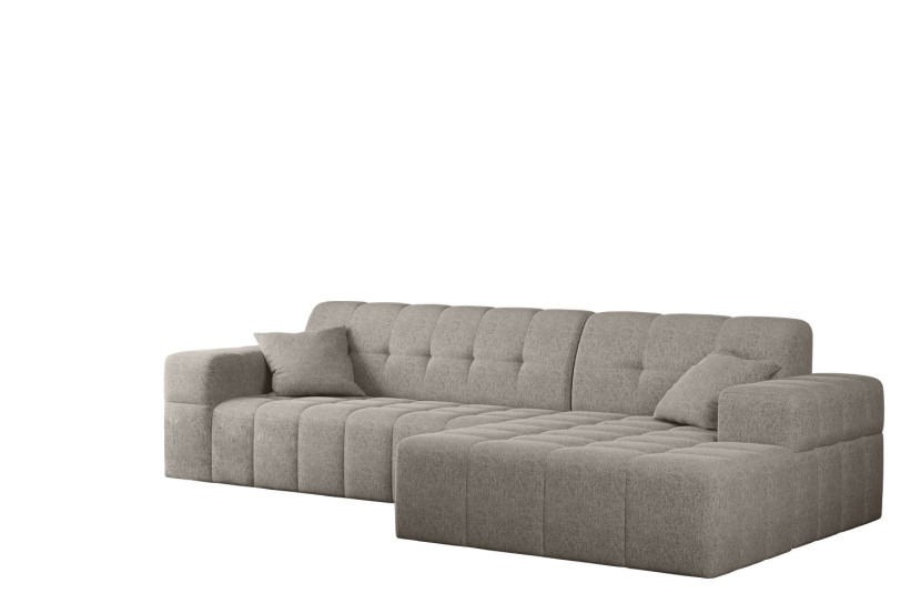 Sofa w kształcie L NIMES, tkanina Verita Ciepły beż Prawostronny 662953