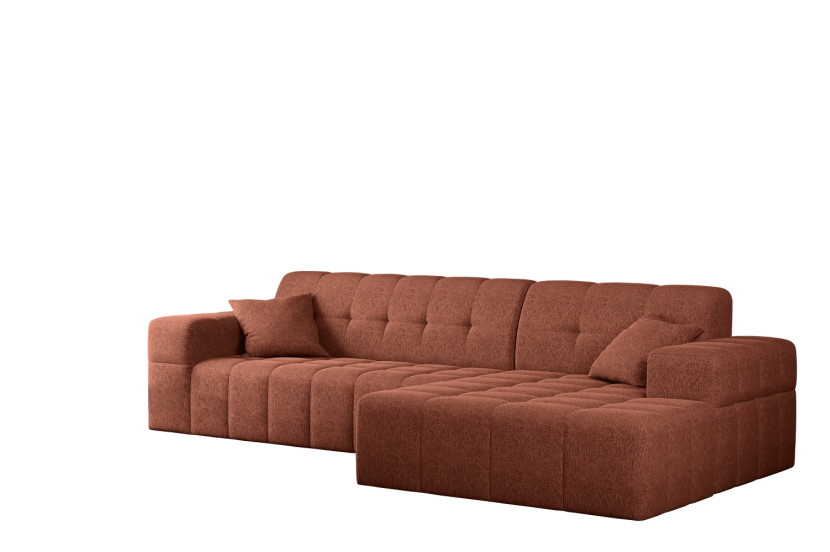 Sofa w kształcie L NIMES, tkanina Verita Miedziany Prawostronny 662959