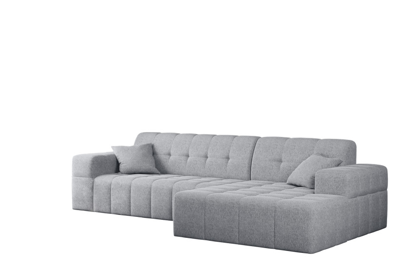 Sofa w kształcie L NIMES, tkanina Verita Szary Prawostronny 662954