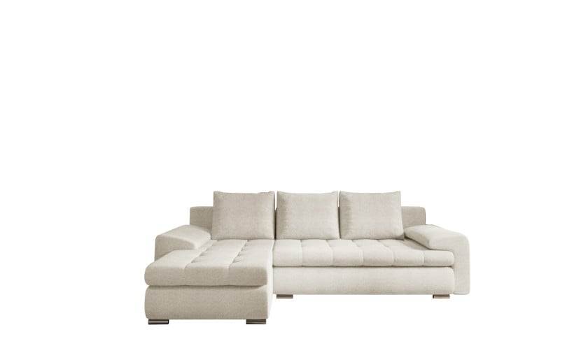 Sofa w kształcie L TOMI narożnik tkanina Abriamo Ecru Lewostronny 525446