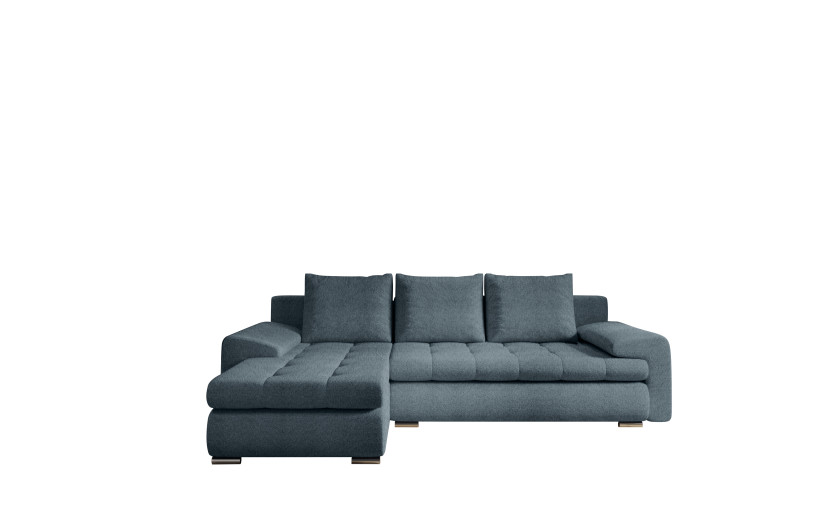 Sofa w kształcie L TOMI narożnik tkanina Abriamo Granatowy Lewostronny 525465