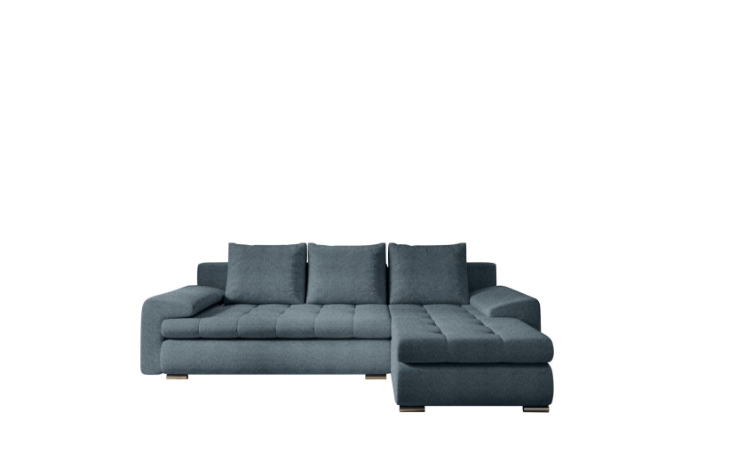 Sofa w kształcie L TOMI narożnik tkanina Abriamo Granatowy Prawostronny 525463