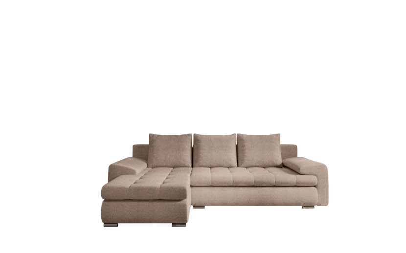 Sofa w kształcie L TOMI narożnik tkanina Abriamo Różowy Lewostronny 525489