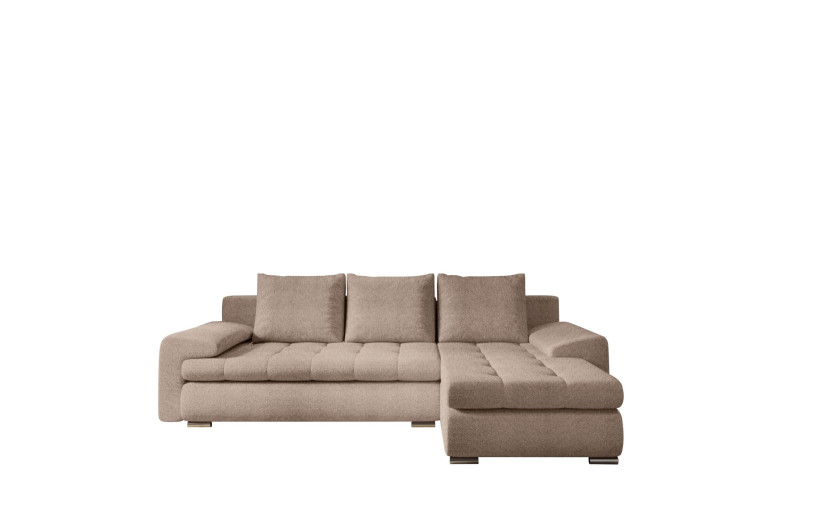 Sofa w kształcie L TOMI narożnik tkanina Abriamo Różowy Prawostronny 525441