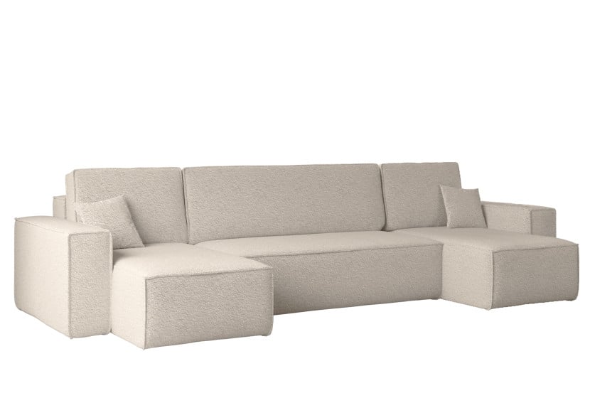 Sofa w kształcie U BEST narożnik, tkanina Abriamo, Beżowy 652552