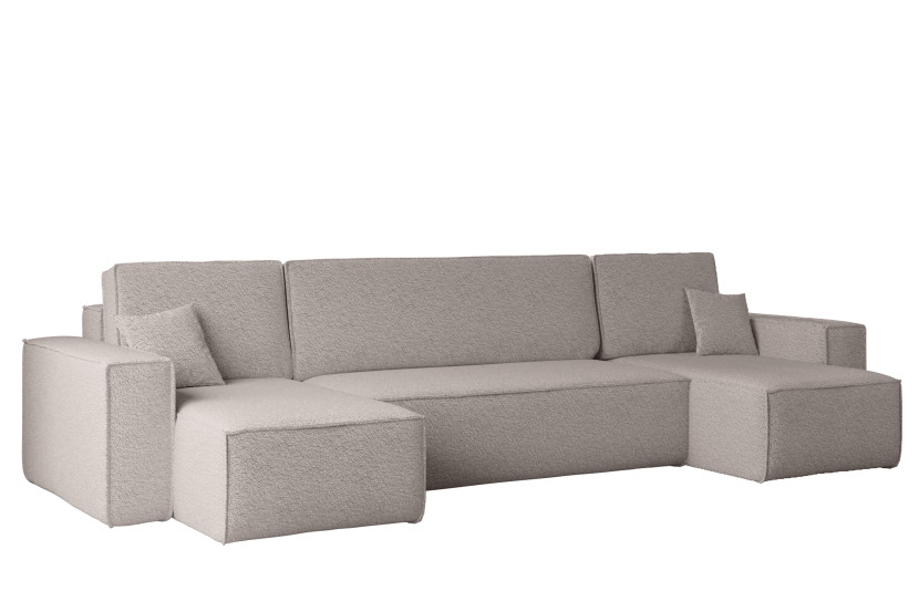 Sofa w kształcie U BEST narożnik, tkanina Abriamo, Ciemnobeżowy 652512