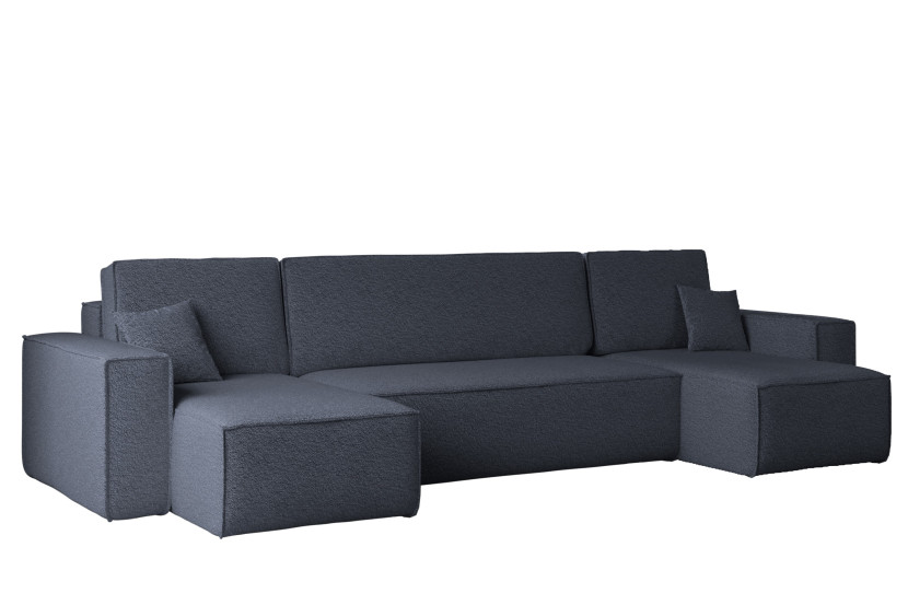 Sofa w kształcie U BEST narożnik, tkanina Abriamo, Ciemnoniebieski 652523