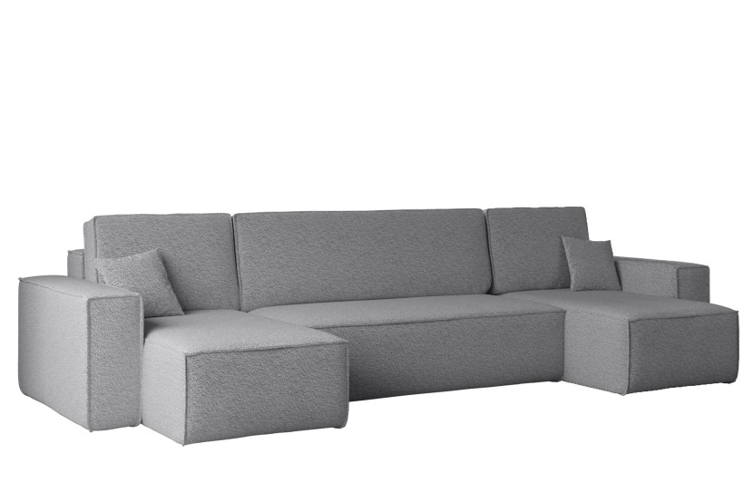 Sofa w kształcie U BEST narożnik, tkanina Abriamo, Szary 652516