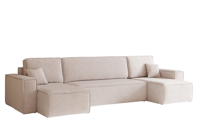 Sofa w kształcie U BEST narożnik, tkanina Neve, wiele kolorów Beżowy 525383