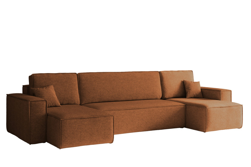 Sofa w kształcie U BEST narożnik, tkanina Neve, wiele kolorów Miedziany 525363