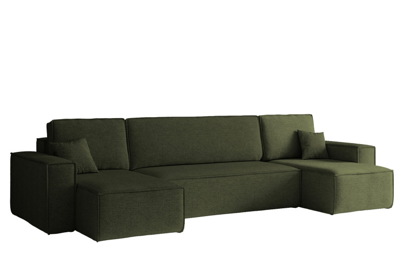 Sofa w kształcie U BEST narożnik, tkanina Neve, wiele kolorów Oliwkowy 525379