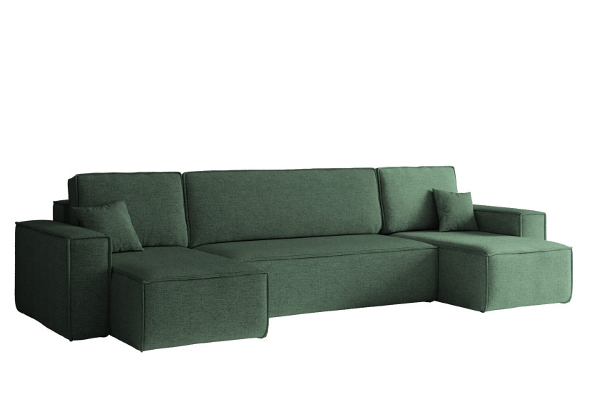 Sofa w kształcie U BEST narożnik, tkanina Neve, wiele kolorów Zielony 525387
