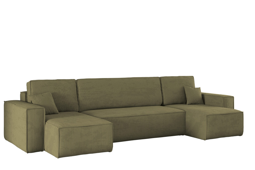 Sofa w kształcie U BEST narożnik, tkanina Poso Oliwkowy 525369