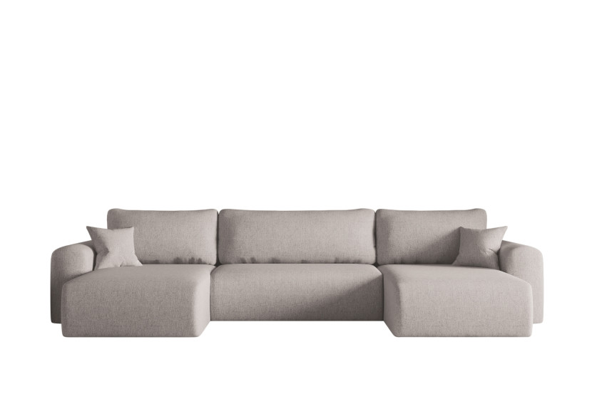 Sofa w kształcie U CAPRI narożnik, tkanina Verita, Beżowy 648862
