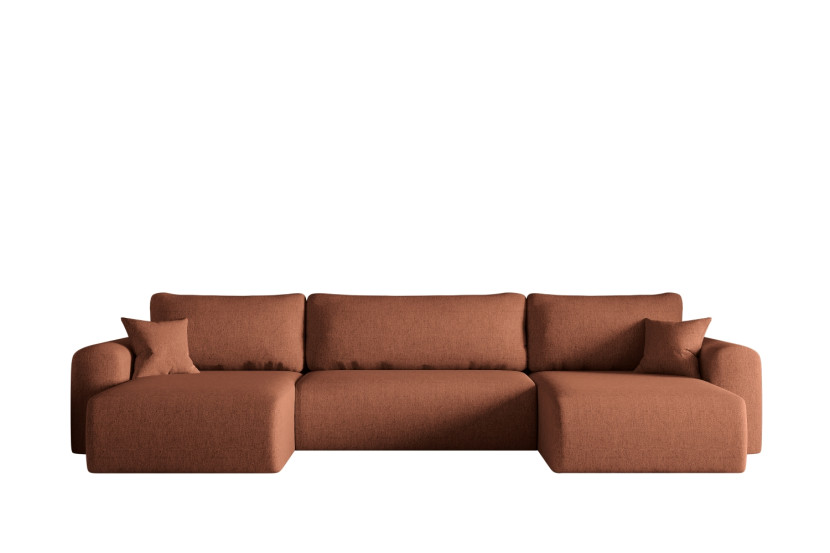 Sofa w kształcie U CAPRI narożnik, tkanina Verita, Miedziany 649630