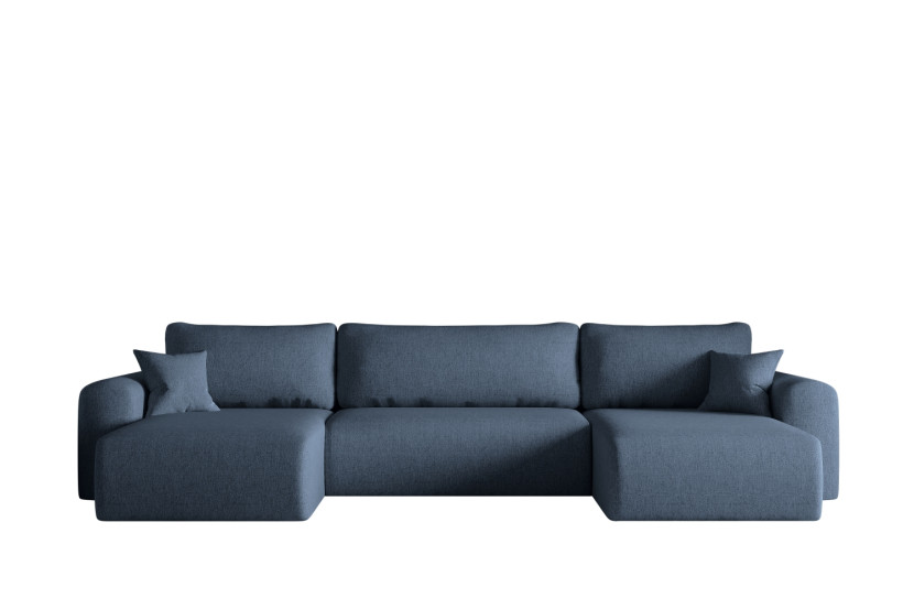 Sofa w kształcie U CAPRI narożnik, tkanina Verita, Morski 648887