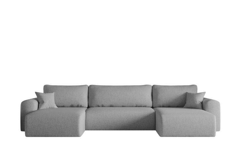 Sofa w kształcie U CAPRI narożnik, tkanina Verita, Szary 648807