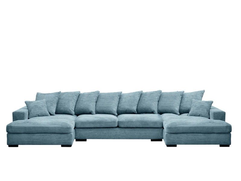 Sofa w kształcie U GABON narożnik, tkanina Zoom, Jasnoniebieski 648924