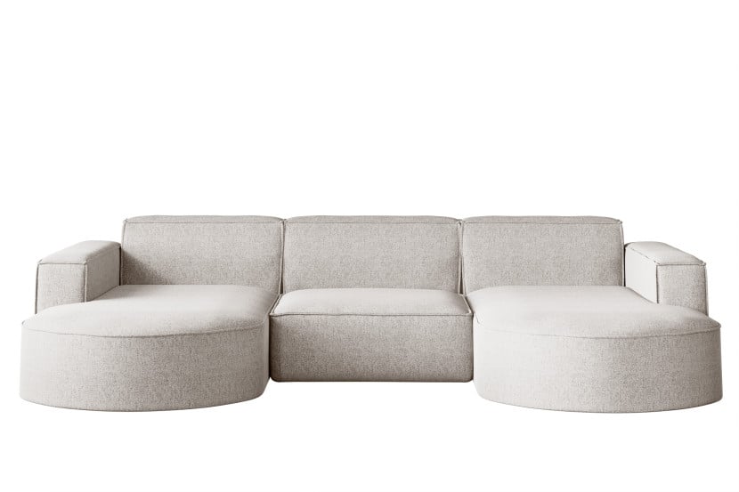 Sofa w kształcie U MODENA narożnik, tkanina Verita Beżowy 509578