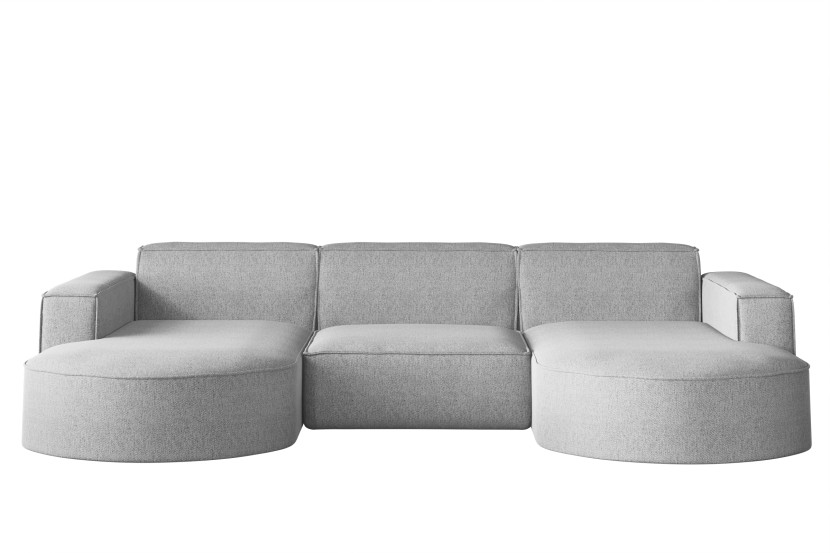 Sofa w kształcie U MODENA narożnik, tkanina Verita Szary 509591
