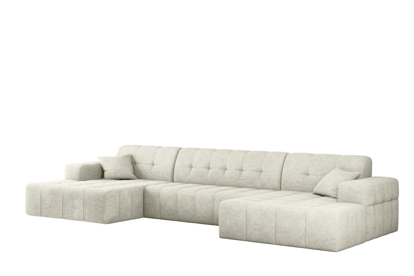 Sofa w kształcie U NIMES narożnik, tkanina Perfect Harmony, Ecru 679777