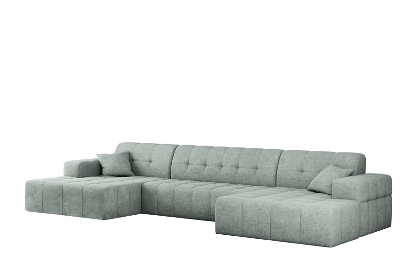 Sofa w kształcie U NIMES narożnik, tkanina Perfect Harmony, Miętowy 679800
