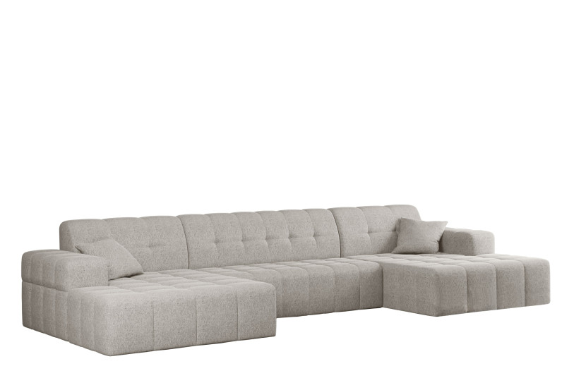 Sofa w kształcie U NIMES narożnik, tkanina Verita Beżowy 662958