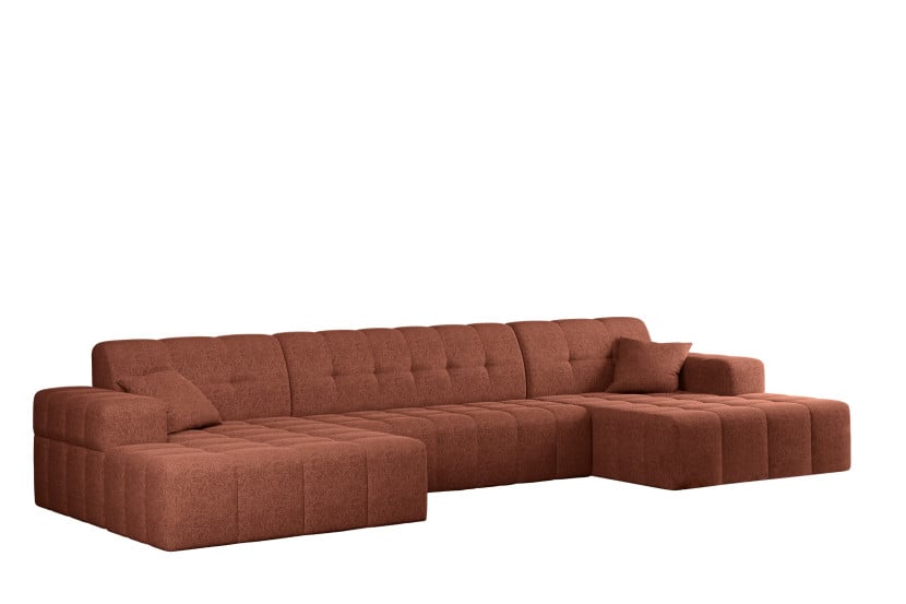 Sofa w kształcie U NIMES narożnik, tkanina Verita Miedziany 662944