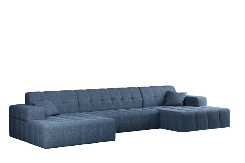Sofa w kształcie U NIMES narożnik, tkanina Verita Morski 662950