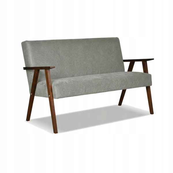 Sofa w stylu PRL retro vintage SOLER Family Meble ciemny szary welur Angel 867407