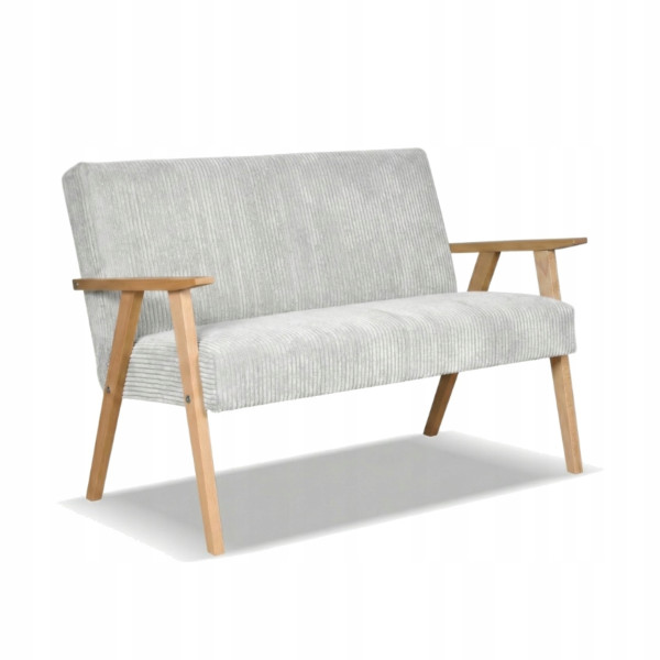 Sofa w stylu PRL retro vintage SOLER Family Meble szary sztruks Anafi 867393