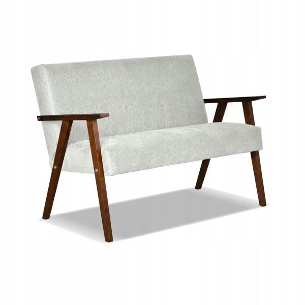 Sofa w stylu PRL retro vintage SOLER Family Meble szary welur Angel 867392