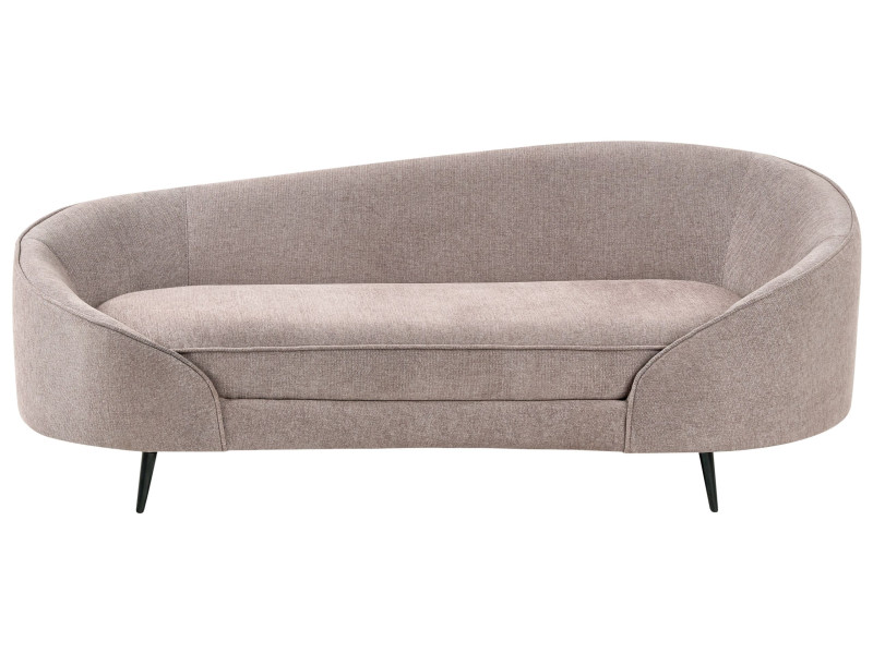 Sofa welurowa w stylu glamour brązowa 430538