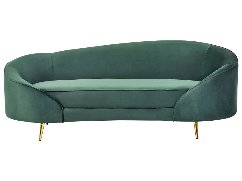 Sofa welurowa w stylu glamour zielona szmaragdowa 140887