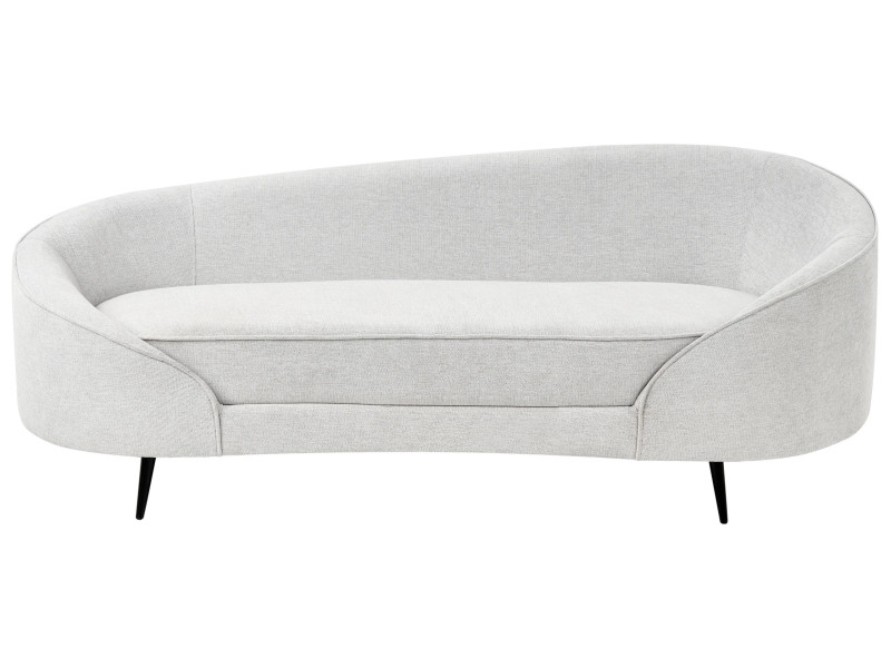 Sofa welurowa w stylu glamour złamana biel 430519