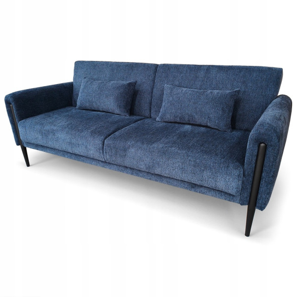 Sofa wypoczynkowa kanapa rozkładana do spania S104 Dalia szenil granatowy 943992