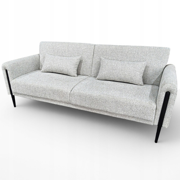 Sofa wypoczynkowa kanapa rozkładana do spania S104 Dalia szenil jasny szary 943984