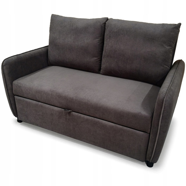 Sofa wypoczynkowa kanapa rozkładana do spania S106 Lotus velvet brąz 943987