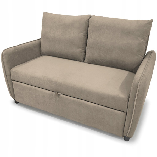 Sofa wypoczynkowa kanapa rozkładana do spania S106 Lotus velvet taupe 943988