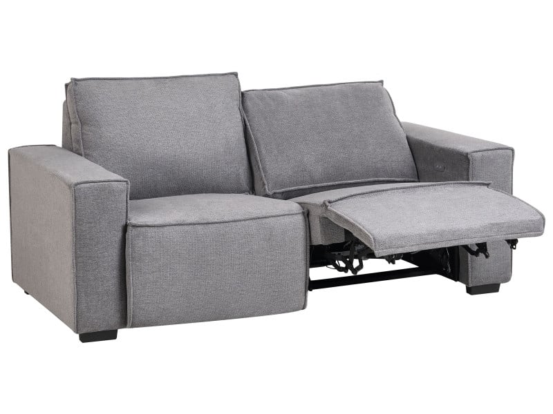 Sofa z elektryczną funkcją relaksu NUKARI Szary dla 3 osób 747936