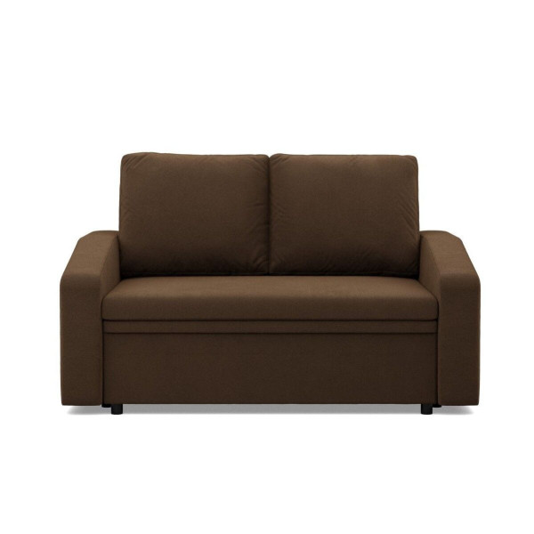 Sofa z funkcją spania, BLOM, Mikrofaza, 148x87x90 cm, brązowy | TYLETEGOTU 773276